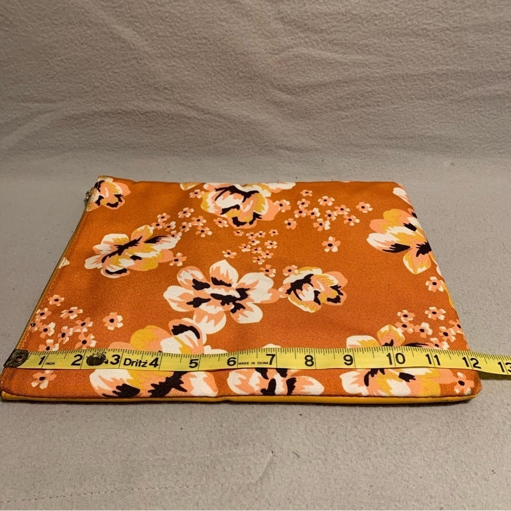 Rachel Pally Womens Floral Orange Yellow Fold Over Clutch - Picture 7 of 8